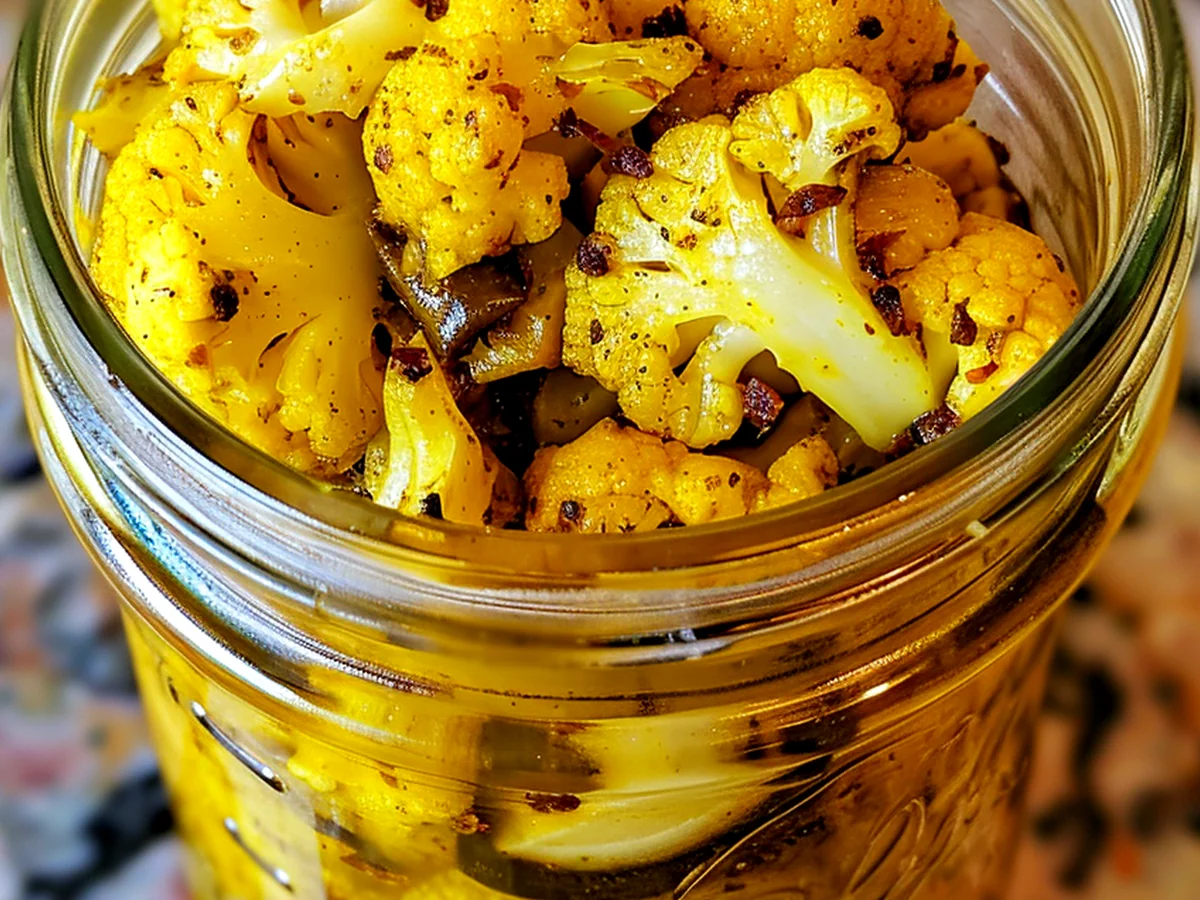 Ultime Tangy Turmeric Cauliflower Pickles with Ginger Lime