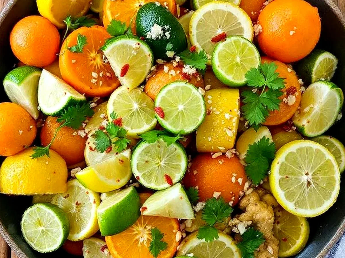 Parfait Pickles de gingembre aux agrumes épicés