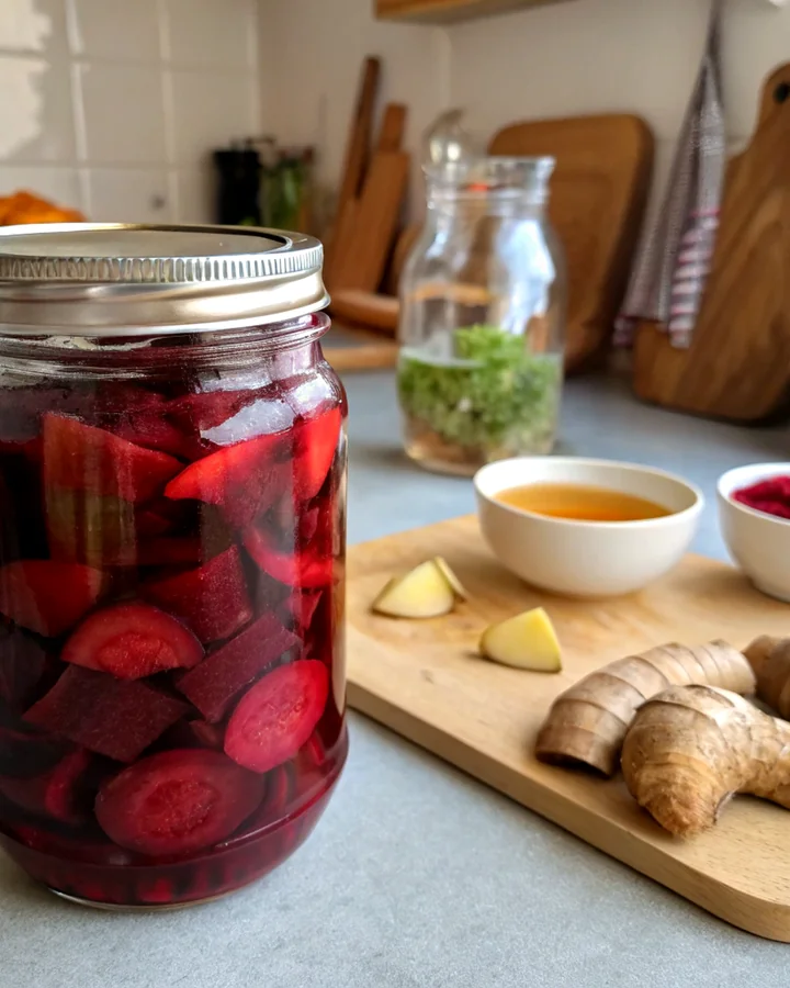Parfait Pickles de betterave épicés au gingembre