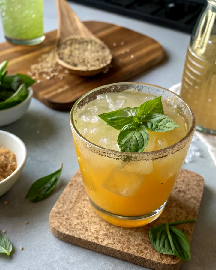 Parfait Délice de sirop au basilic et agrumes