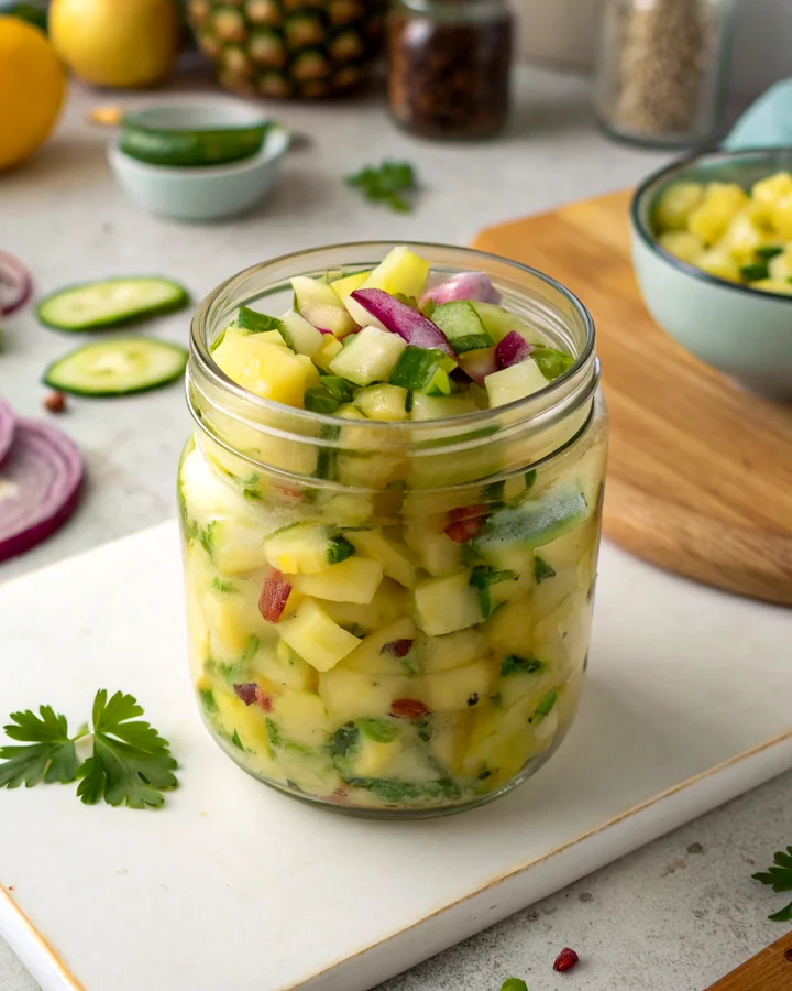 Parfait Délice de relish ananas concombre tropical