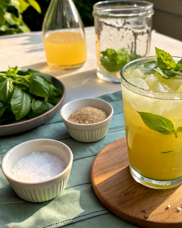 Parfait Sirop de basilic aux agrumes zestés