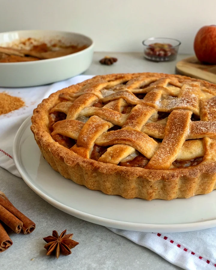 Tarte aux Pommes Épicée et Noisettes Caramélisées Délicieuse