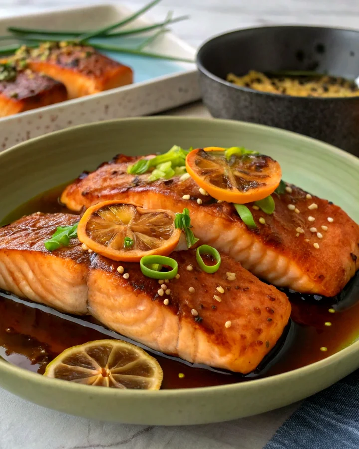 Saumon Teriyaki à la Mangue et Sésame : Évasion Gourmande