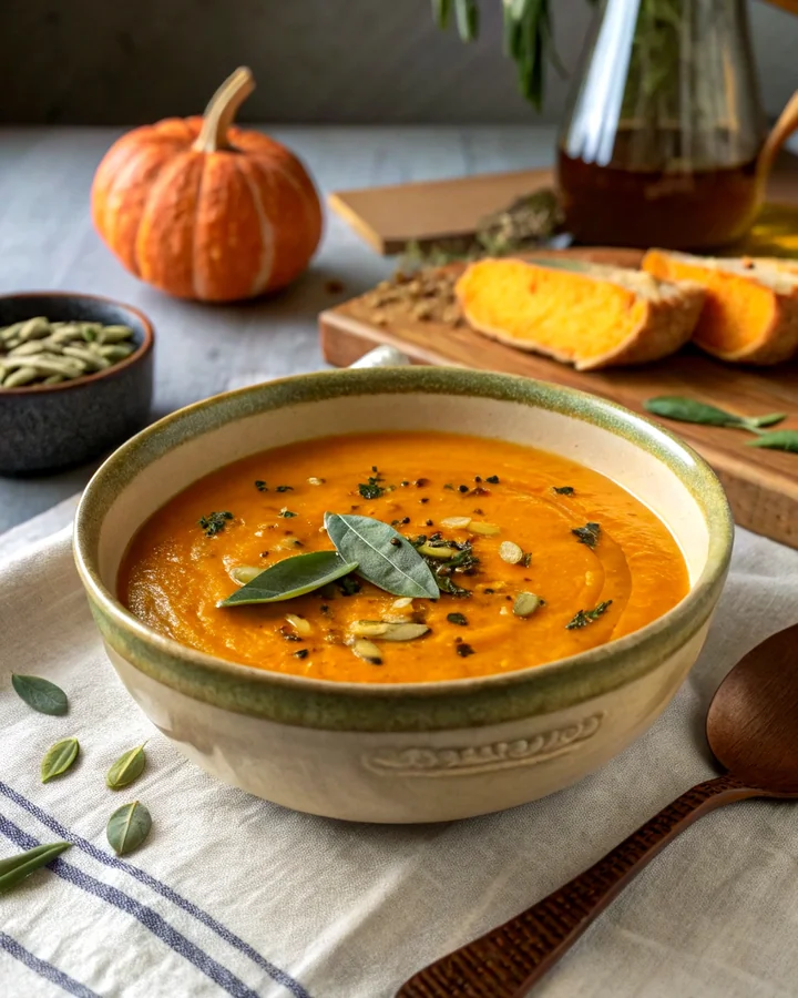 Parfait Savourez la saison : Soupe crémeuse au potiron et