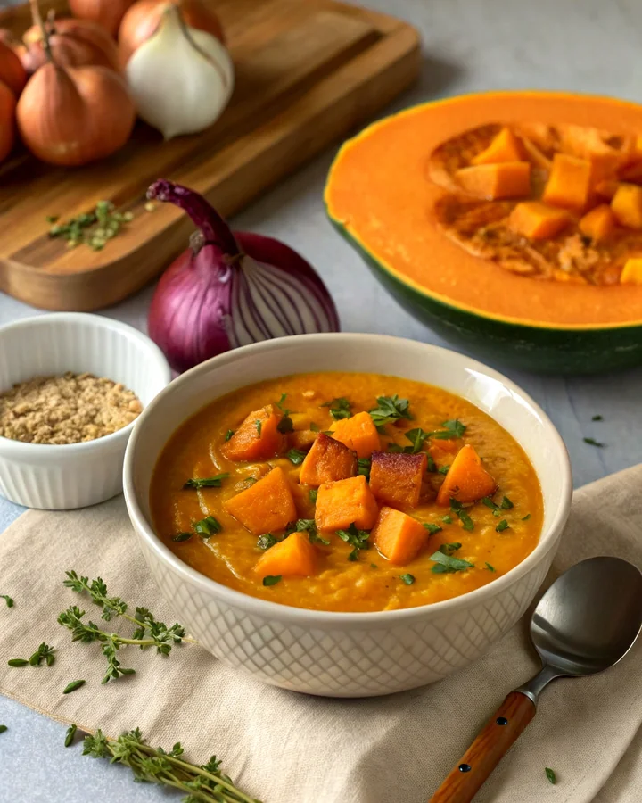 Parfait Confort de la récolte : Soupe de butternut et pain