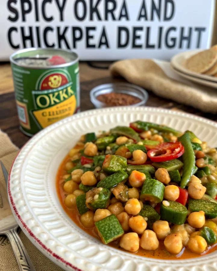 Parfait Mélange épicé de gombo et pois chiches
