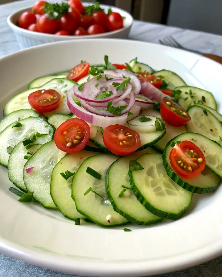 Parfait Délice de concombre : salade de feta et aneth