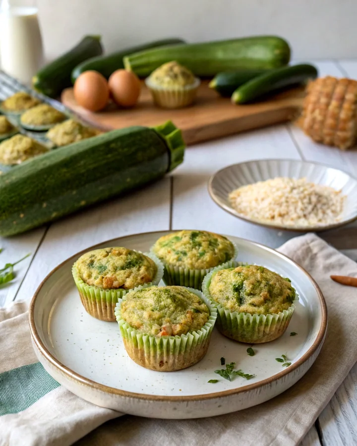 Parfait Muffins de courgette verts pour un matin joyeux