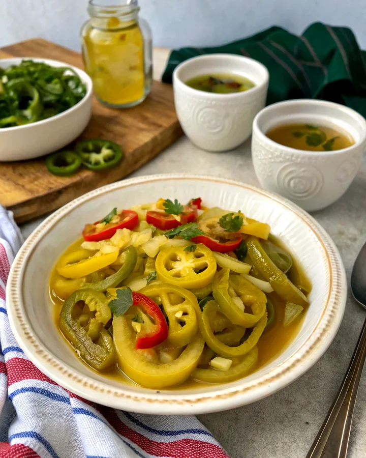Parfait Piments bananes marinés pour un croquant piquant
