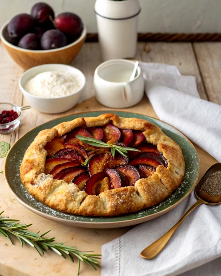 Parfait Délice de galette aux prunes et romarin