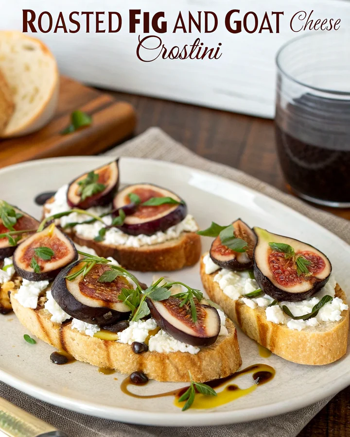 Parfait Délice de figues et fromage de chèvre : crostinis