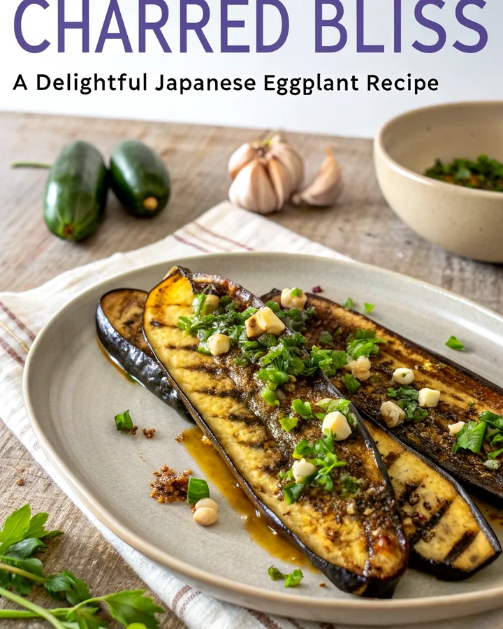Parfait Aubergine japonaise grillée au glaçage au miso