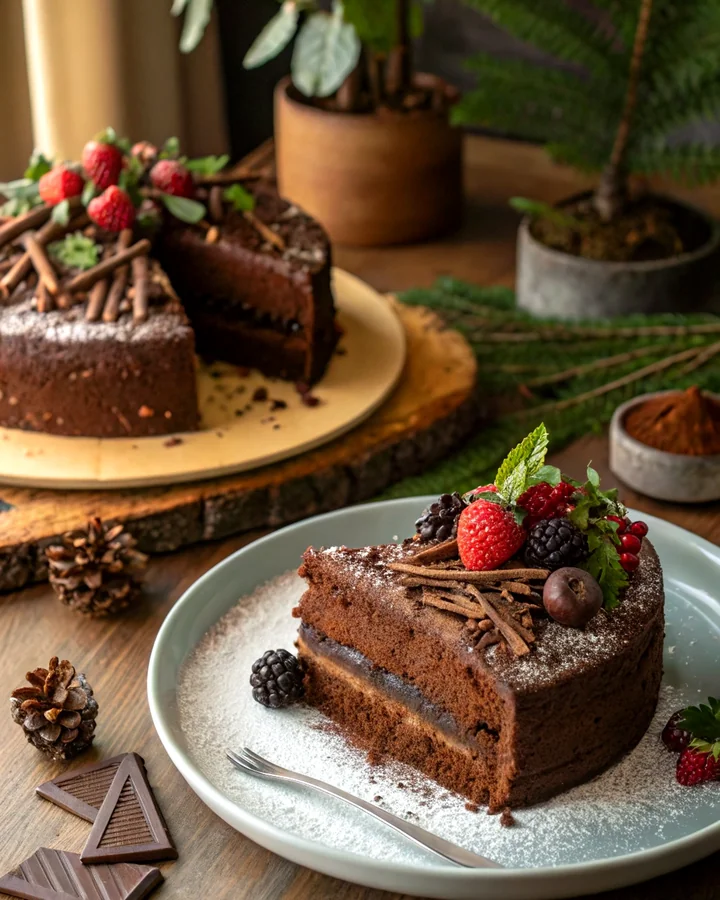 Parfait Délice Chocolat Mystique : Gâteau Forêt Enchantée