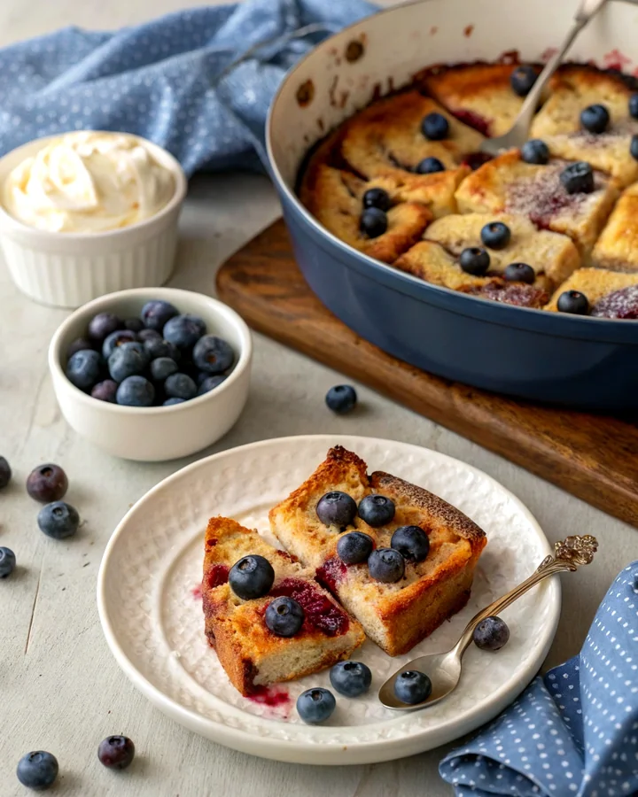Parfait Délice de pain perdu aux myrtilles