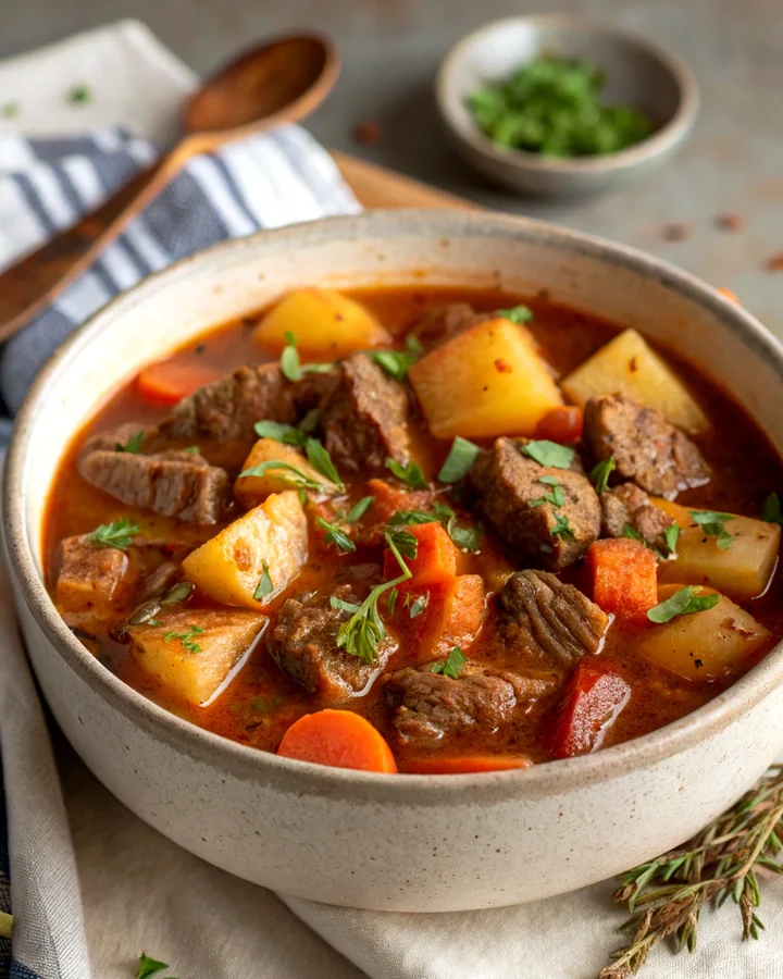 Parfait Ragoût de boeuf campagnard pour soirées cocooning