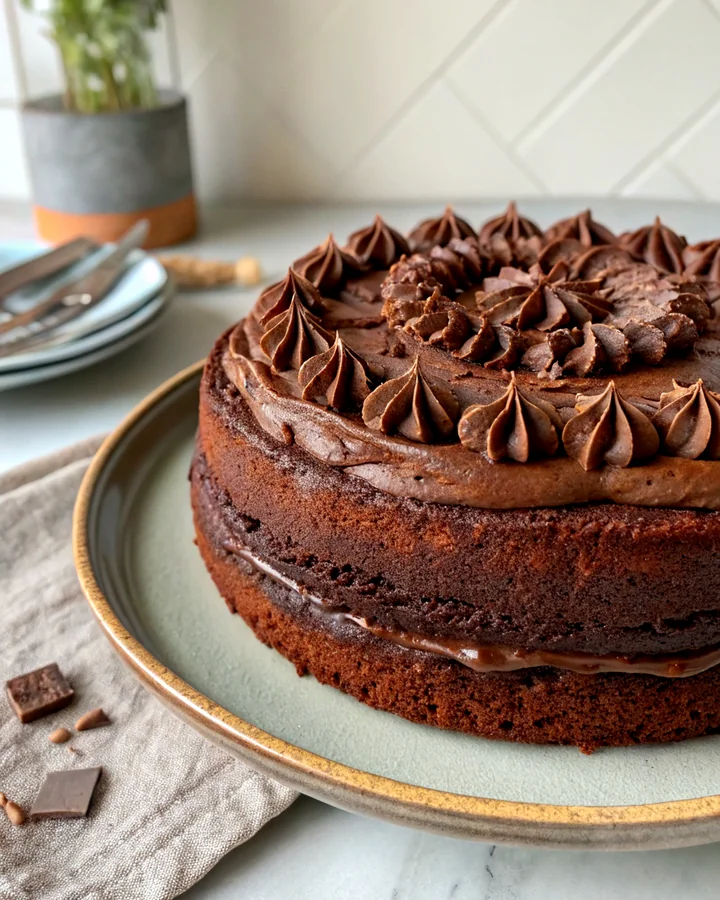 Parfait Gâteau au chocolat gourmand avec glaçage crémeux