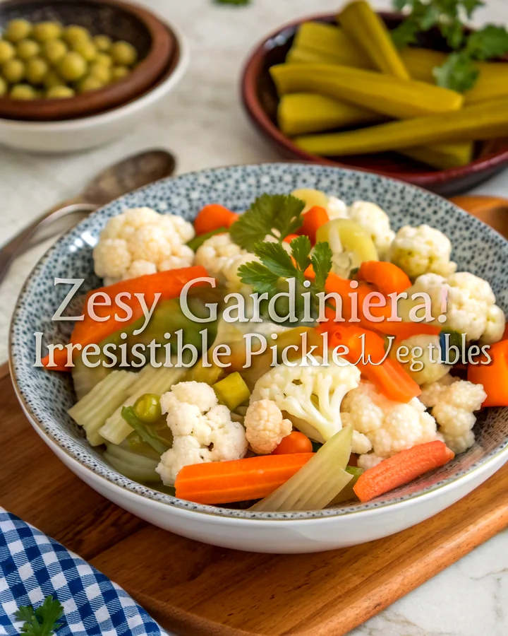 Parfait Giardiniera Épicée : Délice de Légumes Croquants