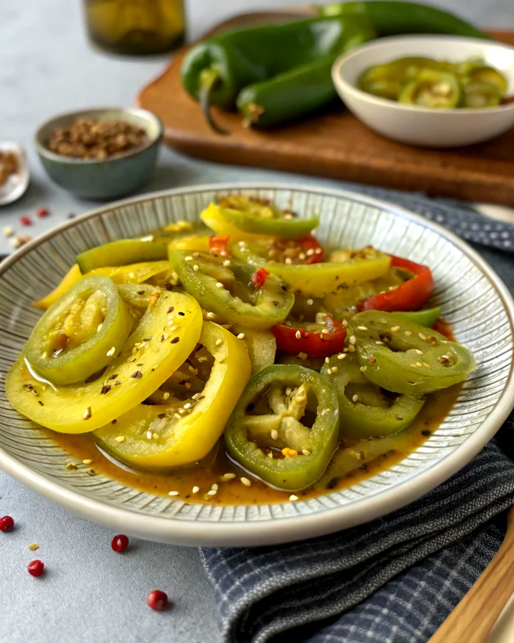 Parfait Poivrons bananes marinés sucrés en 25 minutes