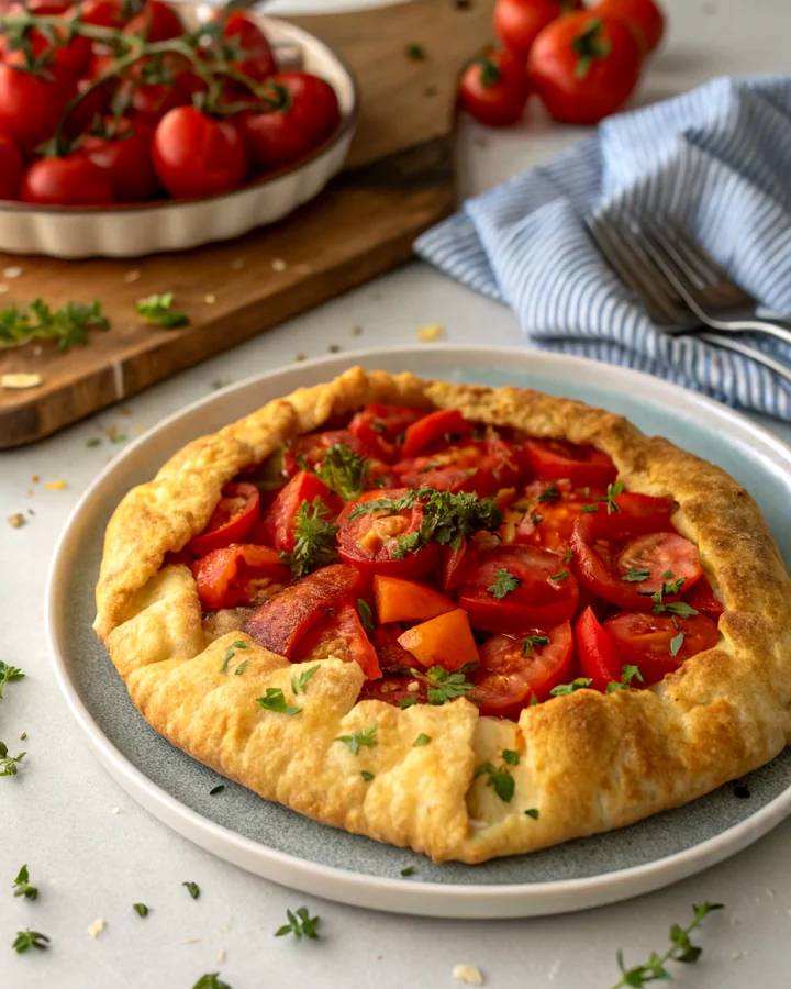 Parfait Galette de tomates aux herbes et parmesan