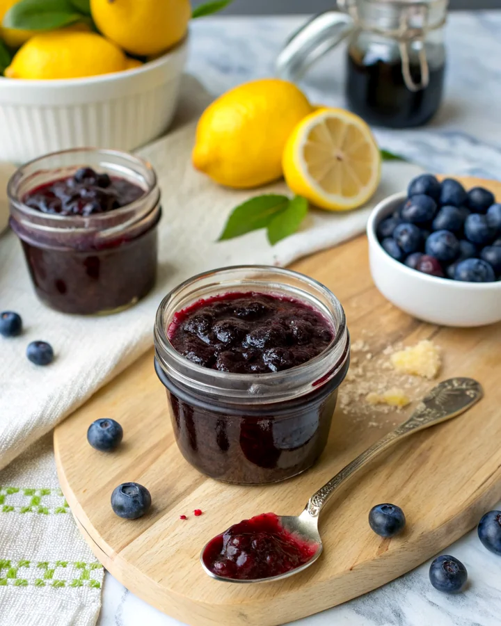Parfait Confiture de myrtilles au citron zesté