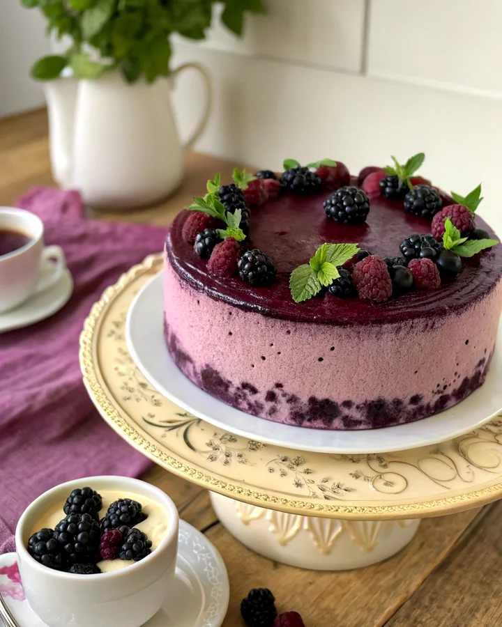 Parfait Gâteau aux mûres Velvet Bliss : un délice ludique