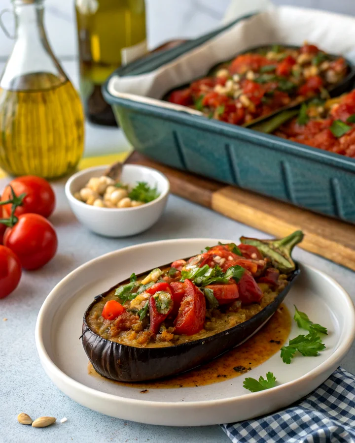 Parfait Aubergine au four méditerranéenne à la tomate et à