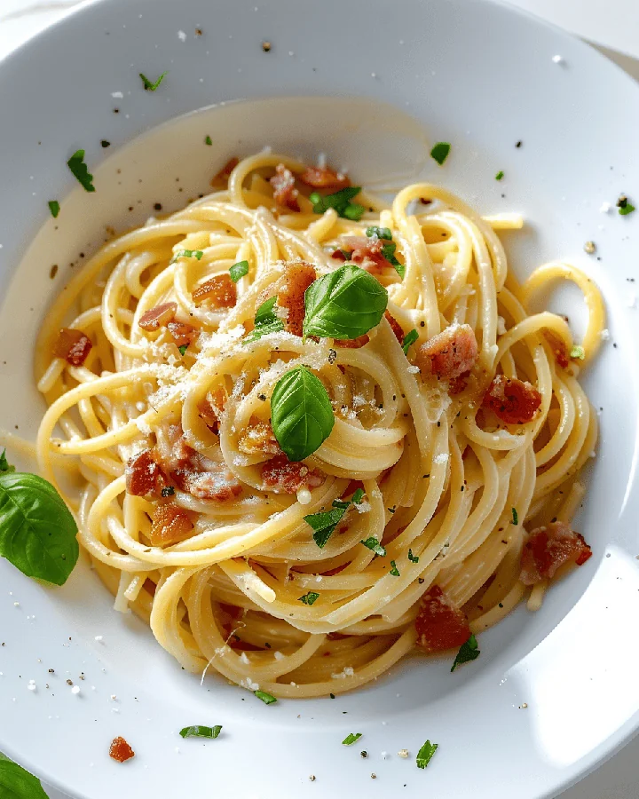 Parfait Carbonara Élégante : Délice Italien en 15 Minutes