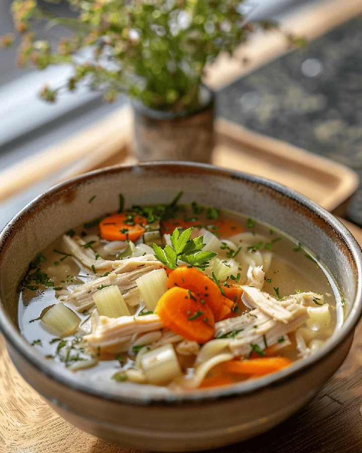Parfait Soupe de poulet aux nouilles réconfortante