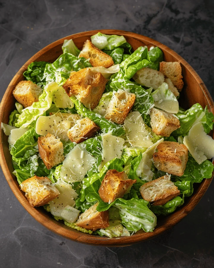 Parfait Salade César croquante et zestée avec croutons